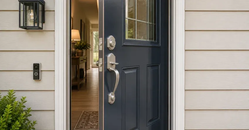 energy-efficient exterior door upgrade installation in Braestone, Oro-Medonte